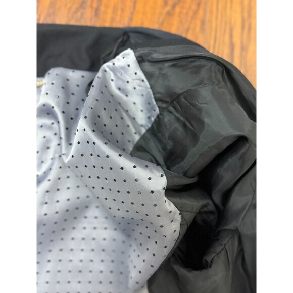 Mango Black Blazer Womens XL Jacket Open Front Elegant Workwear Satin Lapel trim - Picture 11 of 14